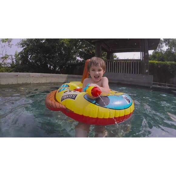 Big Summer Inflatable Pirate Boat Pool Float - Picture 1 of 6